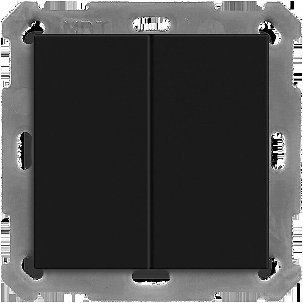 MDT technologies KNX Taster Light 55 Basic 2f, swmatt, Neutral BE-TAL55B206.01